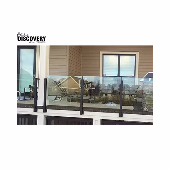 Durable Aluminum Prefabricated Glass Metal Tile Staircase Outdoor Treads Floating Stairs Deck Railing