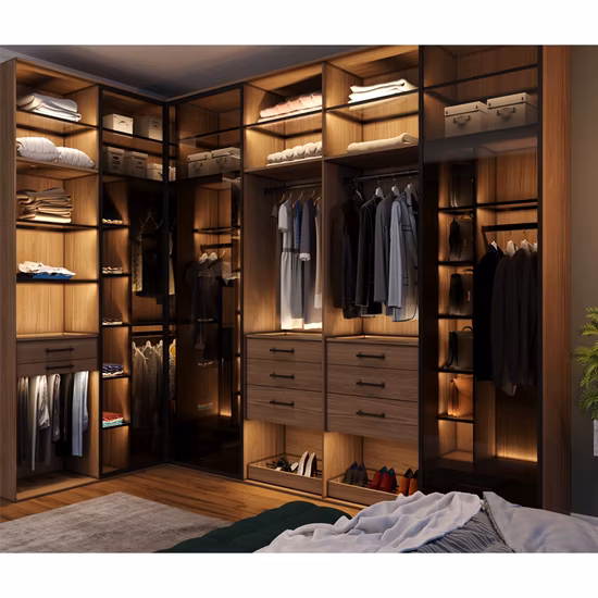 주문품 알루미늄 옷장 옷장 유리제 문을 가진 알루미늄 옷장 내각